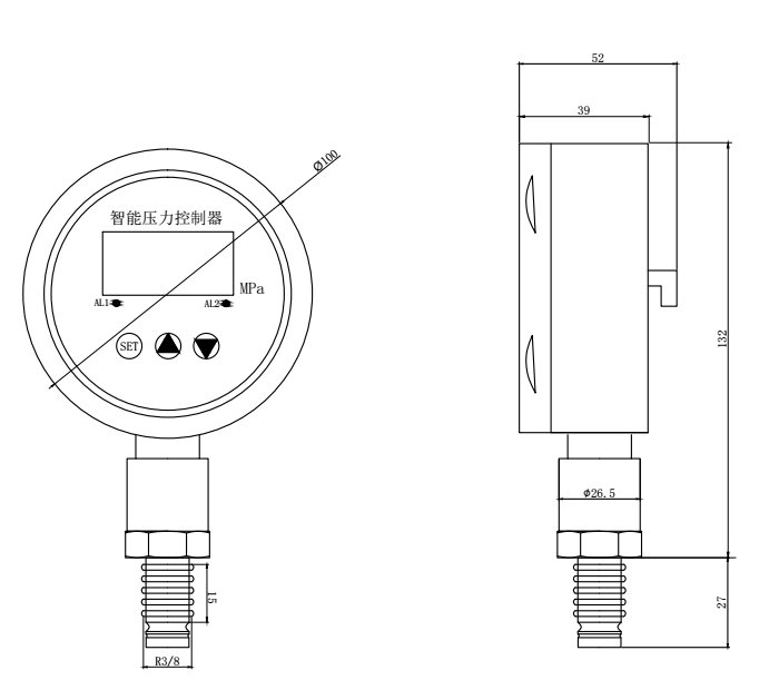 BPK104PT/105PT平膜型压力控制器(图4)