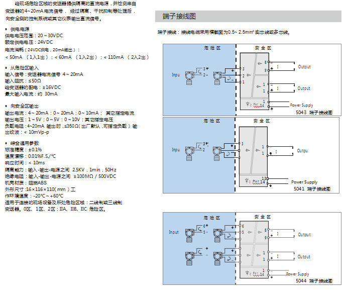 变送器电流输入隔离安全栅(图2)