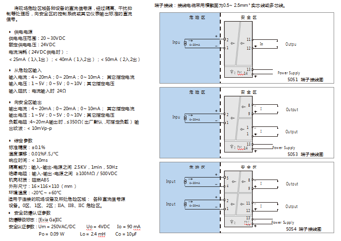 直流信号输入隔离安全栅(图2)