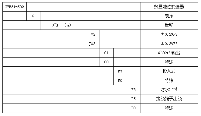 CYB31-602投入式数显液位变送器(图3)