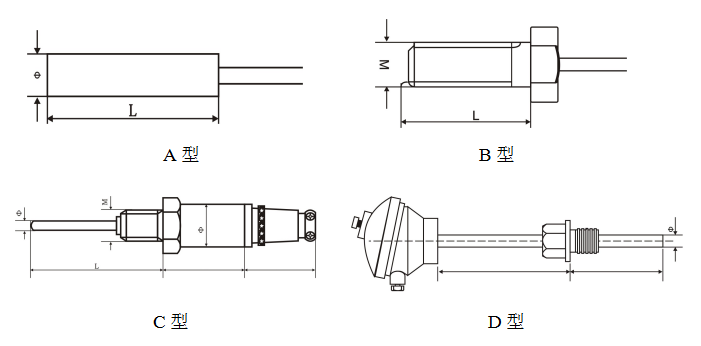 WJ100Y-A\B\C\D分体式温度变送器(图4)